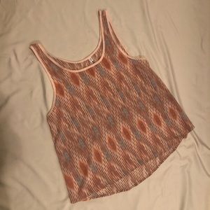 Pink sheer tank top